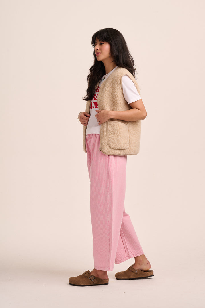 Ottie Denim Trousers - Pink Stripe