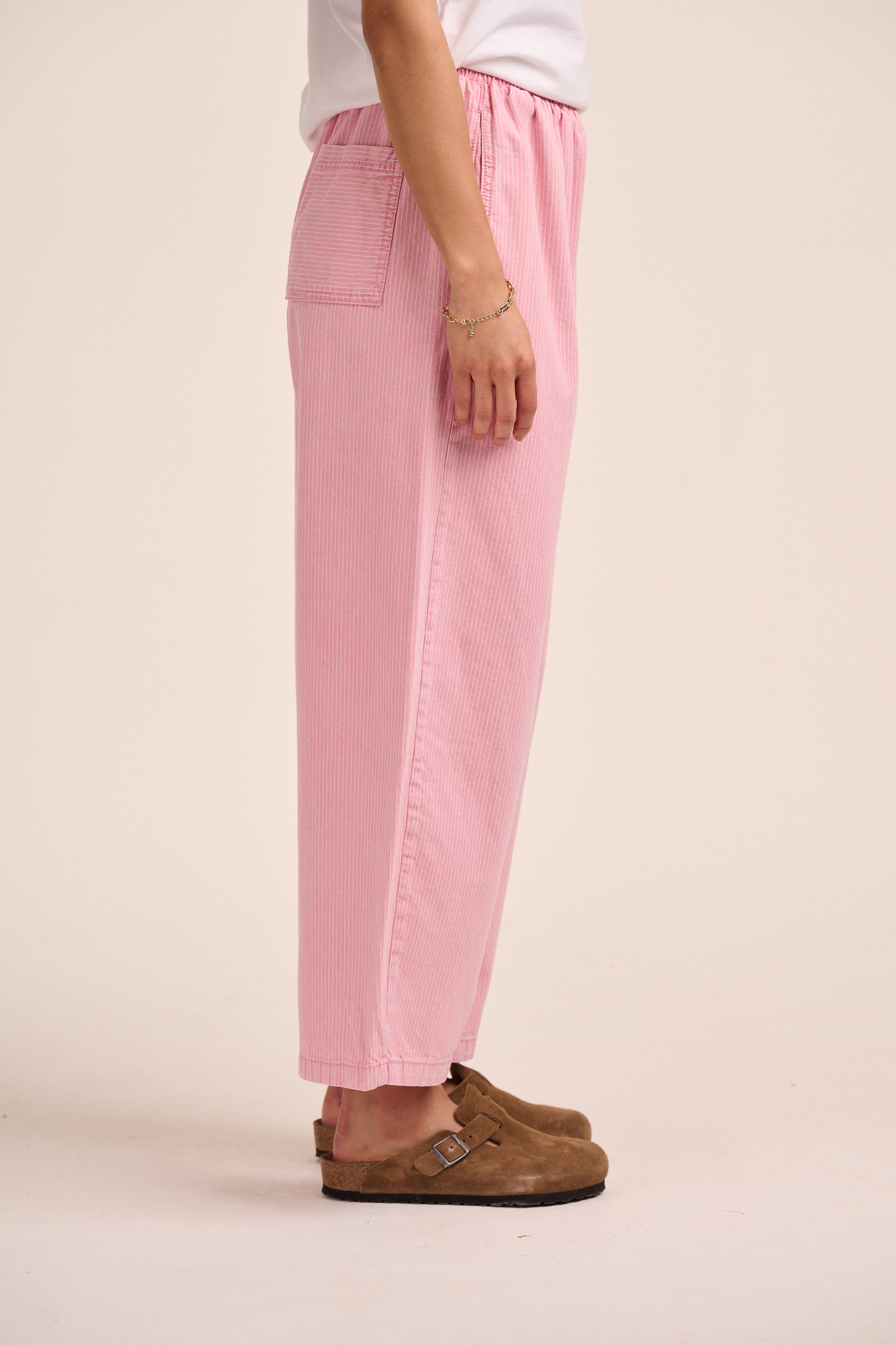 Ottie Denim Trousers – Pink Stripe | Mutha.Hood
