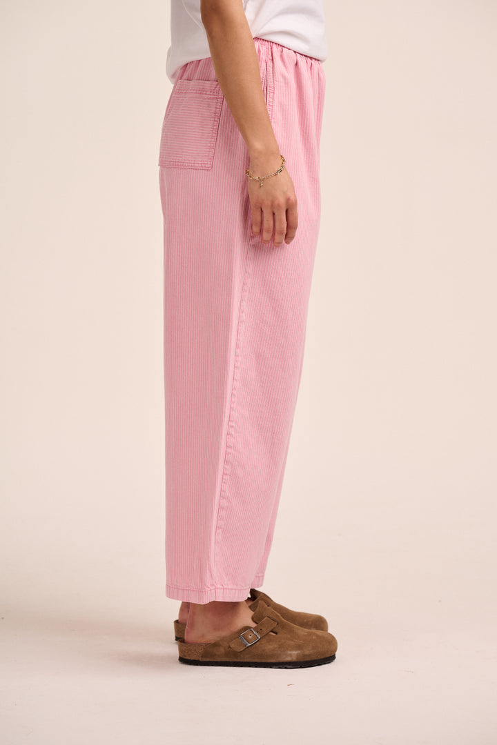 Ottie Denim Trousers - Pink Stripe