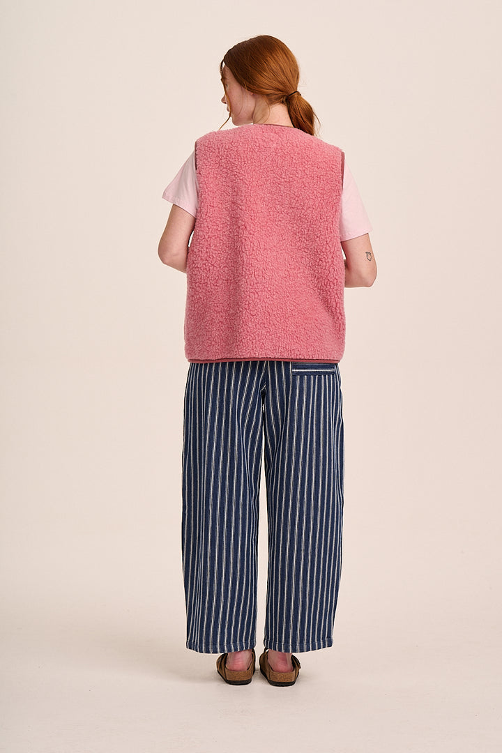 Ottie Trousers - Mid Wash Denim Stripe