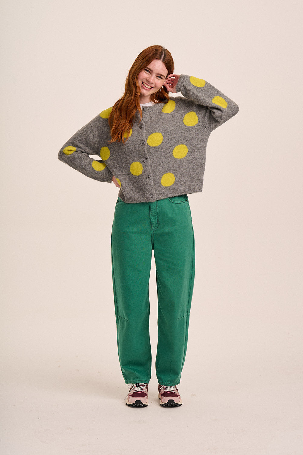 Pip Alpaca Polka Dot Cardigan