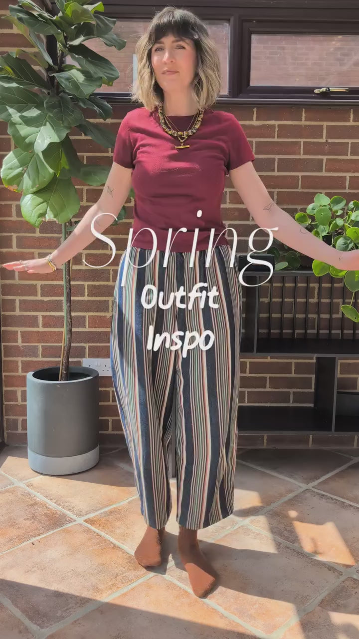 Ottie Denim Trousers - Multi Stripe