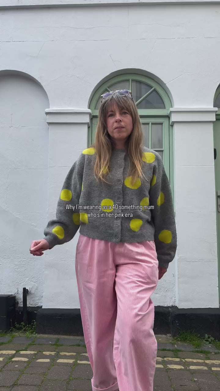 Ottie Denim Trousers - Pink Stripe