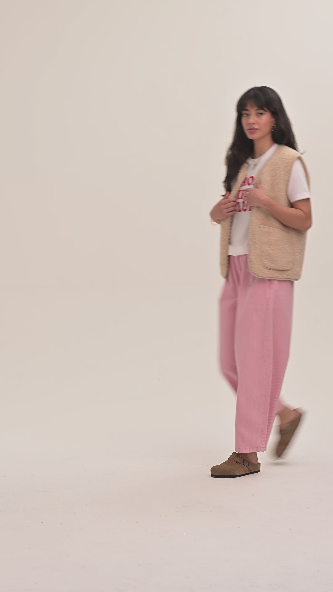 Ottie Denim Trousers - Pink Stripe