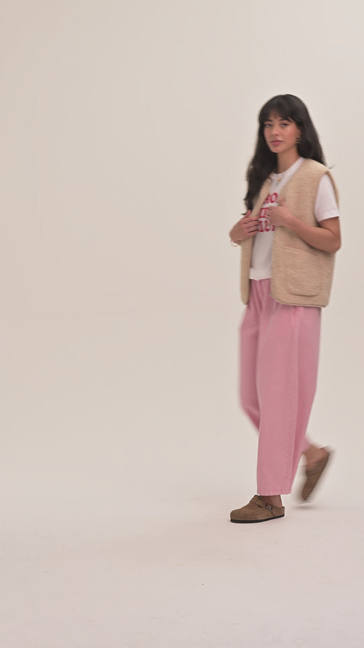 Ottie Denim Trousers - Pink Stripe