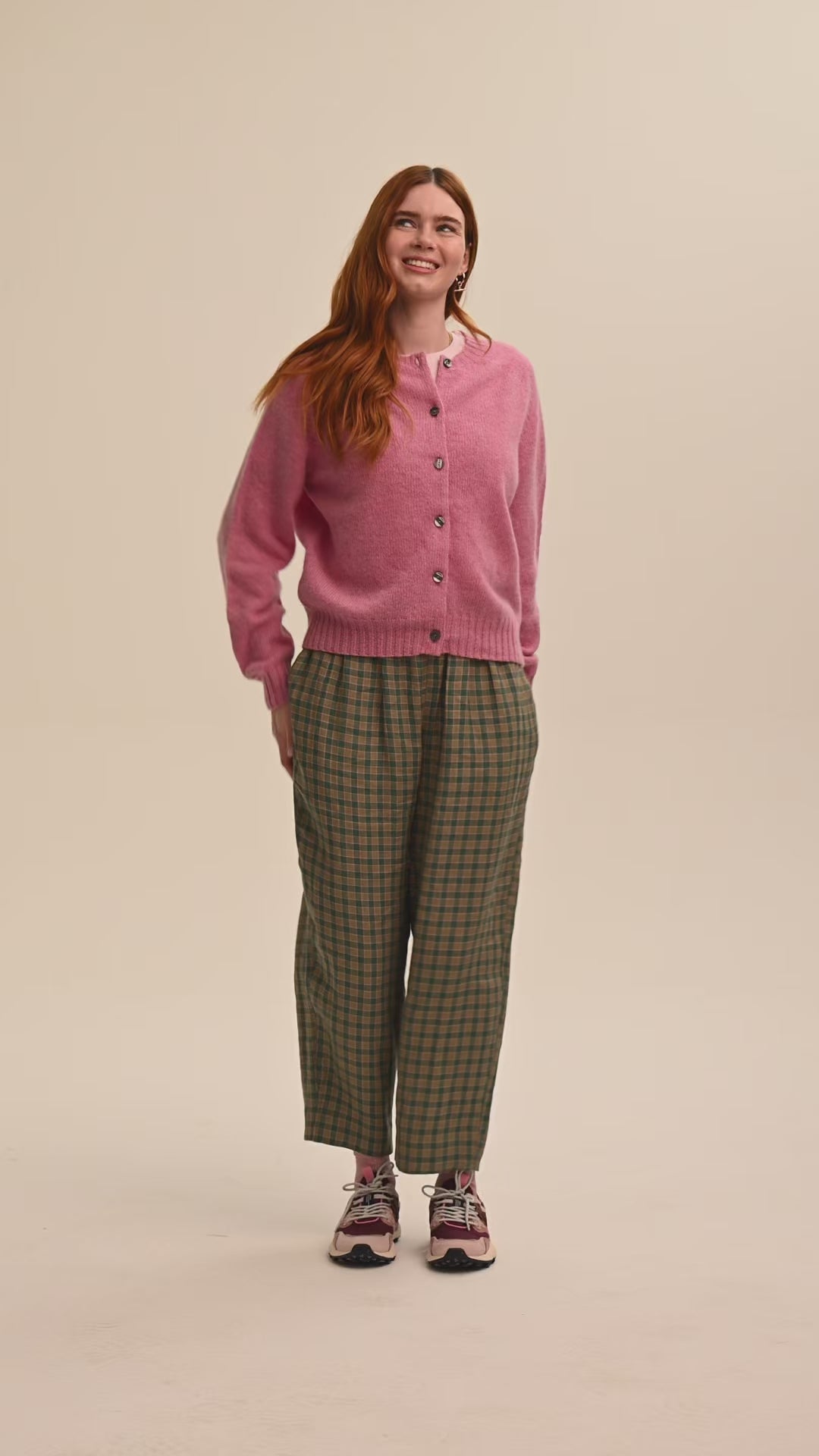 Mae Lambswool Cardigan - Sakura Pink