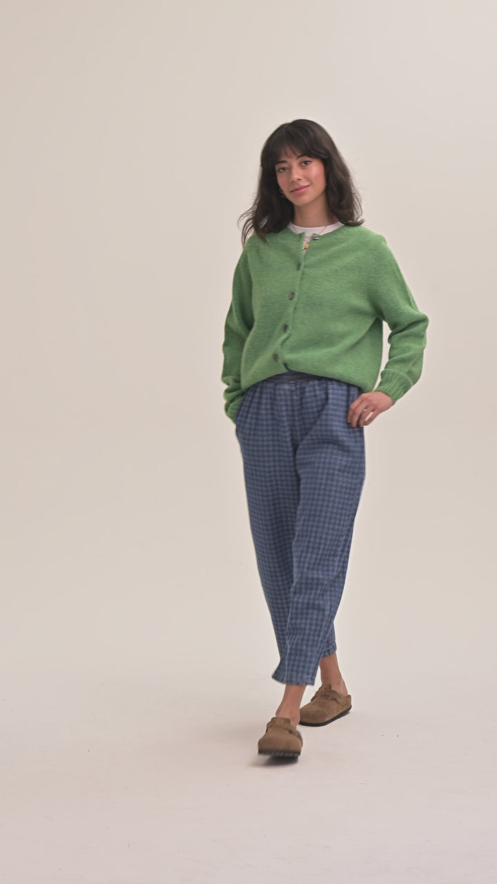 Ottie Denim Trousers - Houndstooth