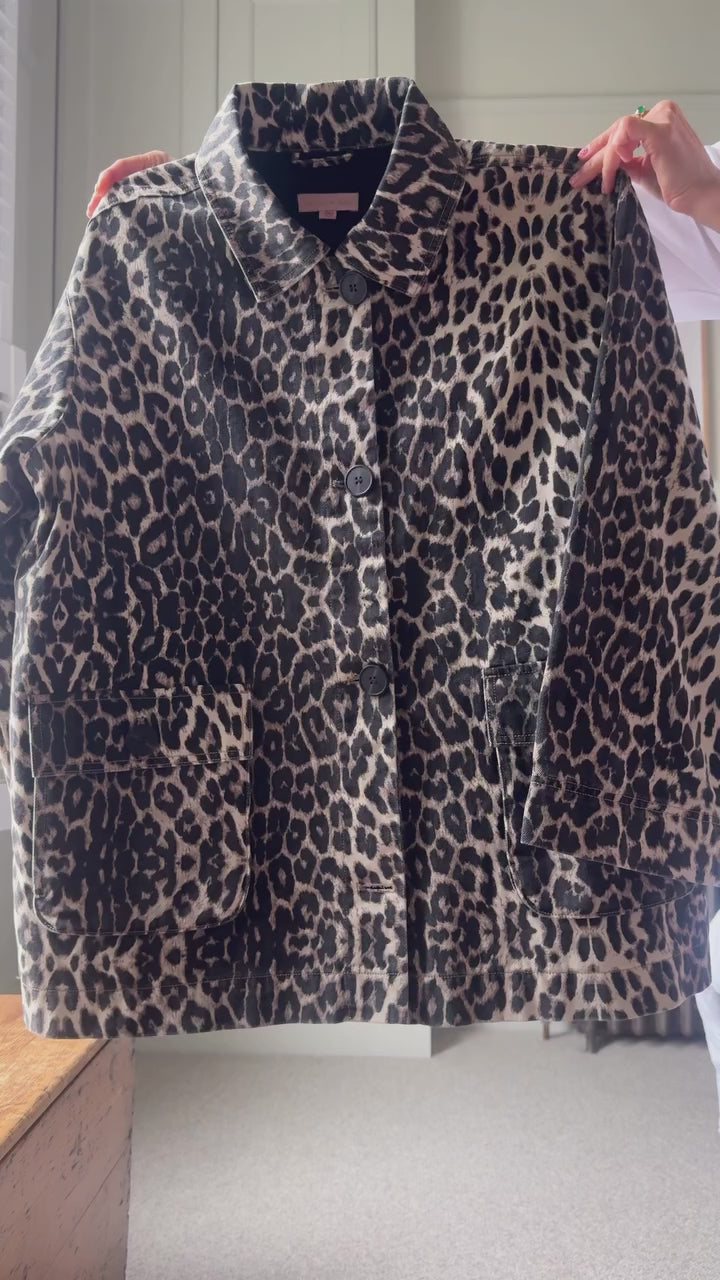 Sienna Leopard Denim Jacket