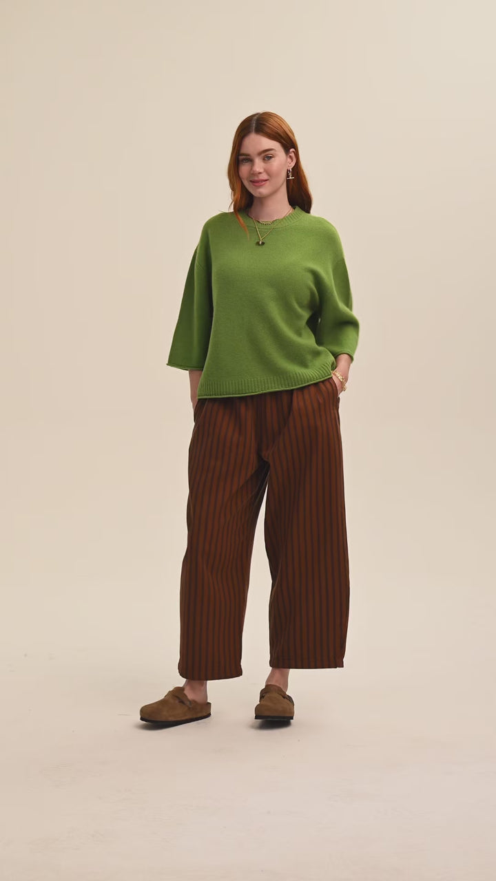 Ottie Denim Trousers - Cocoa Stripe