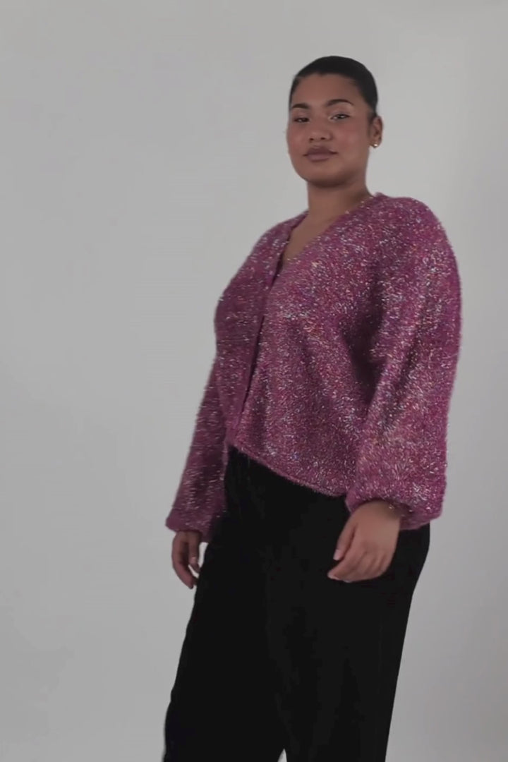 Berry Sprinkles Sparkly Mabel Cardigan
