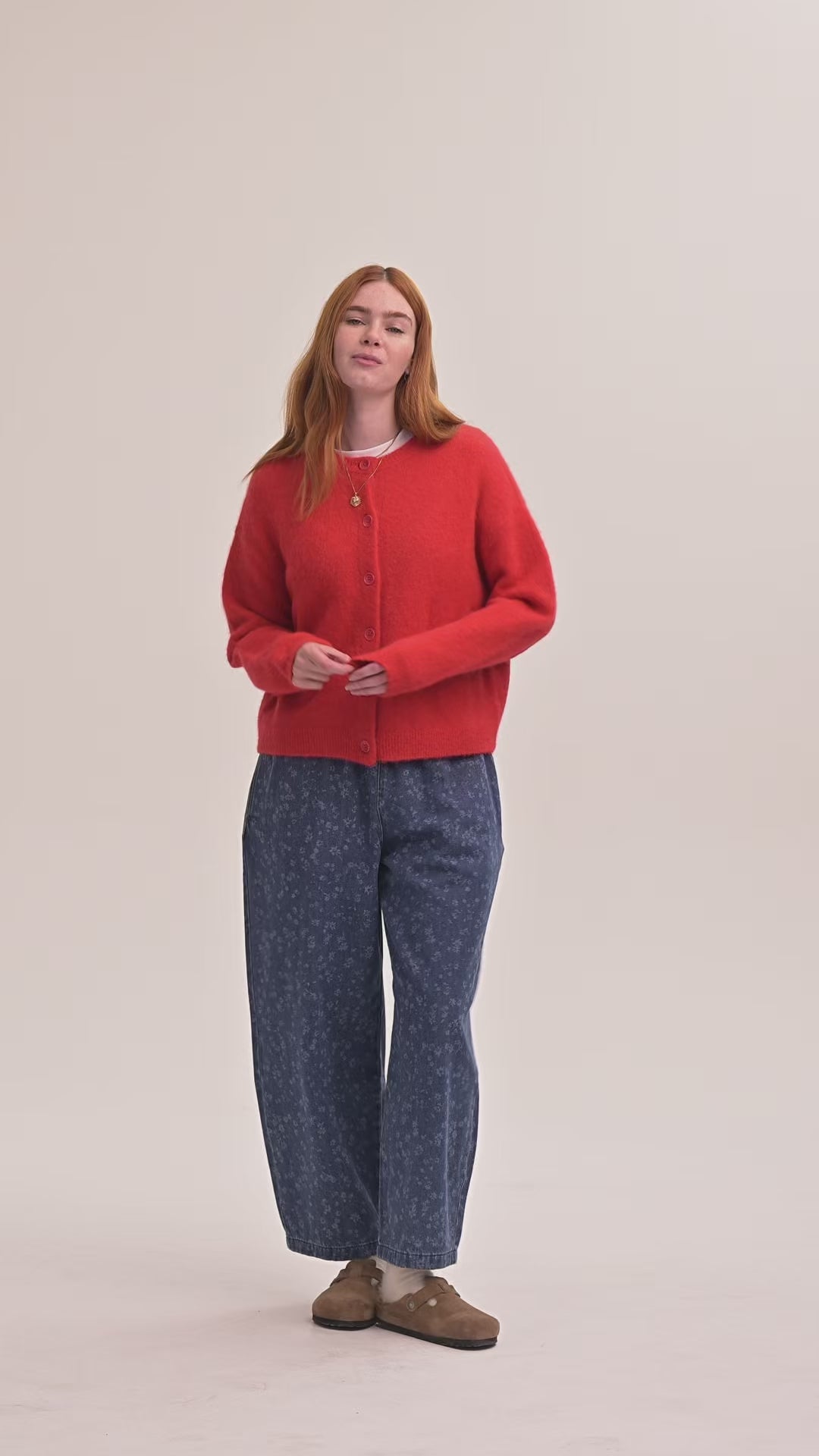 Pip Alpaca Cardigan - Red