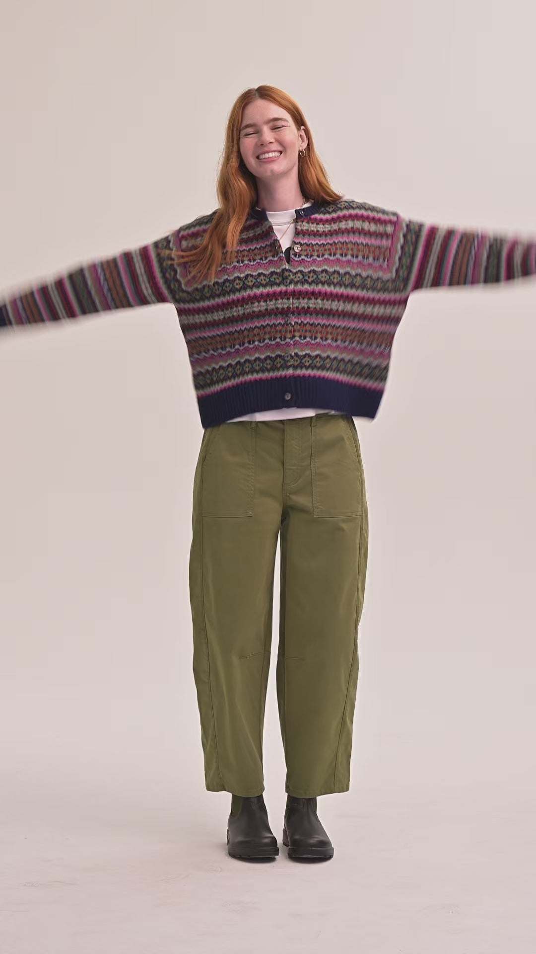 Stevie Cotton Cargo Trousers - Green