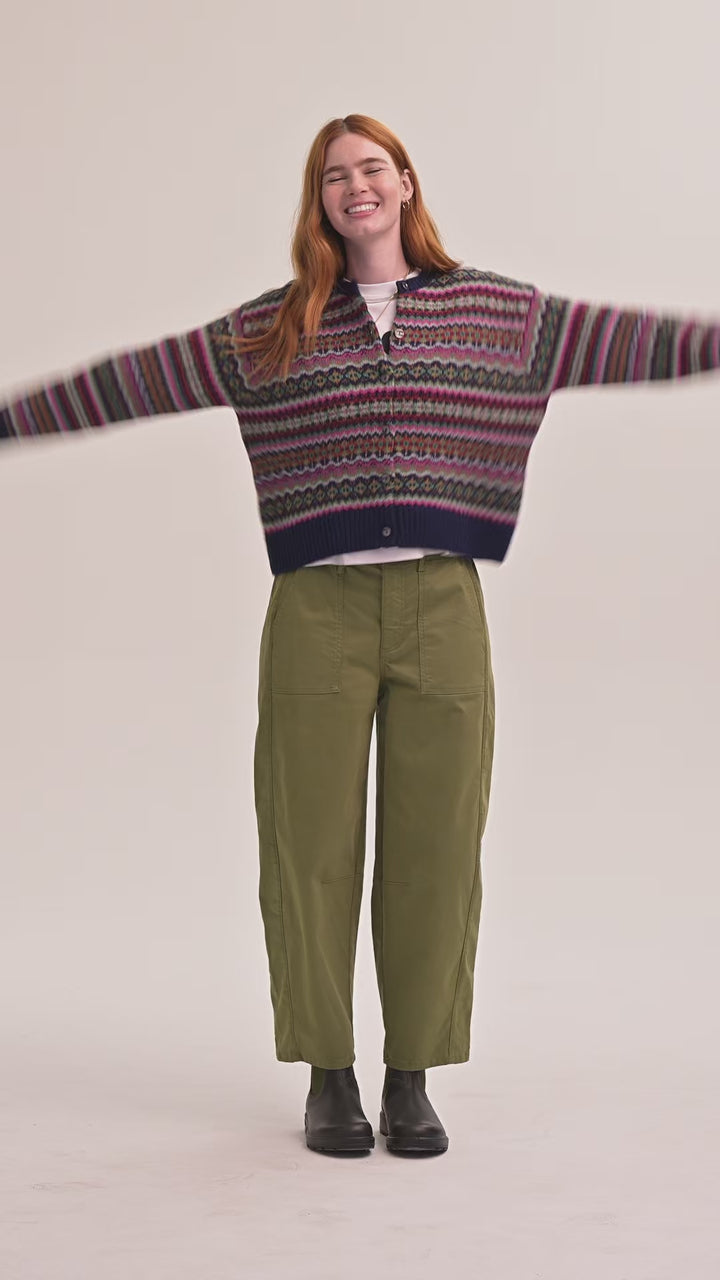 Stevie Cotton Cargo Trousers - Green