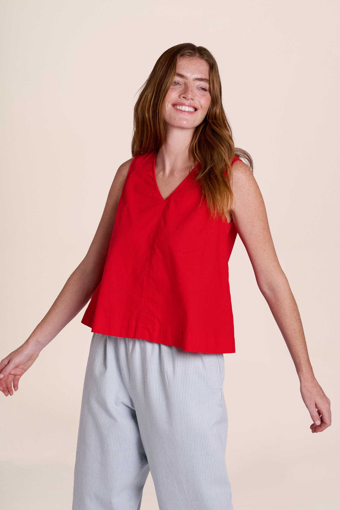 Marcy Linen Top