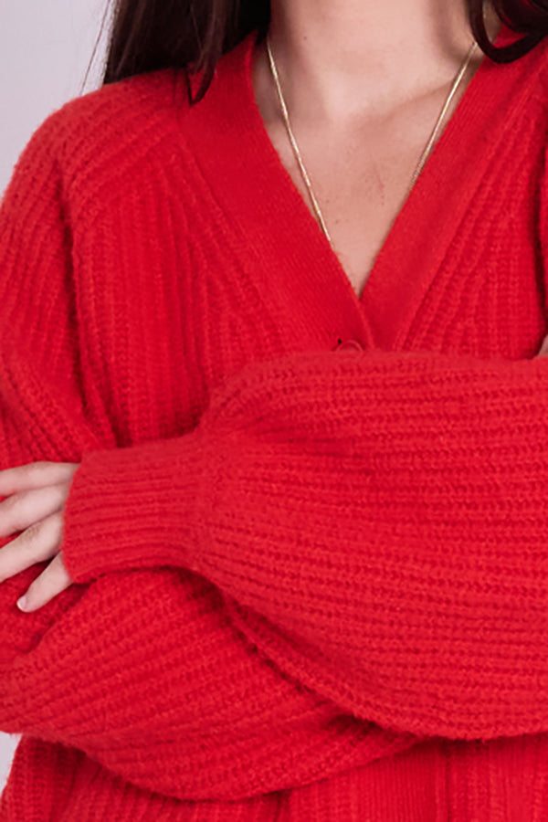Mabel Red Cardigan