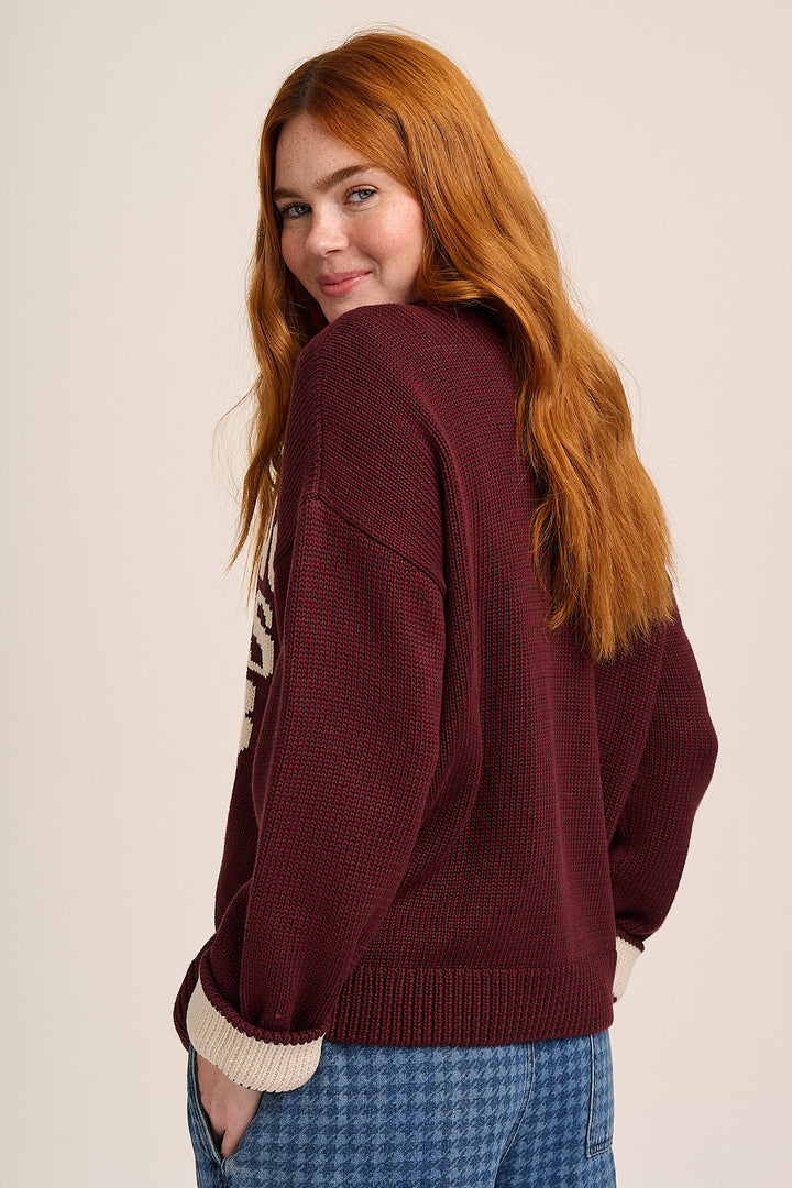 Strong Girls Club cotton knit jumper back view — Mutha.Hood