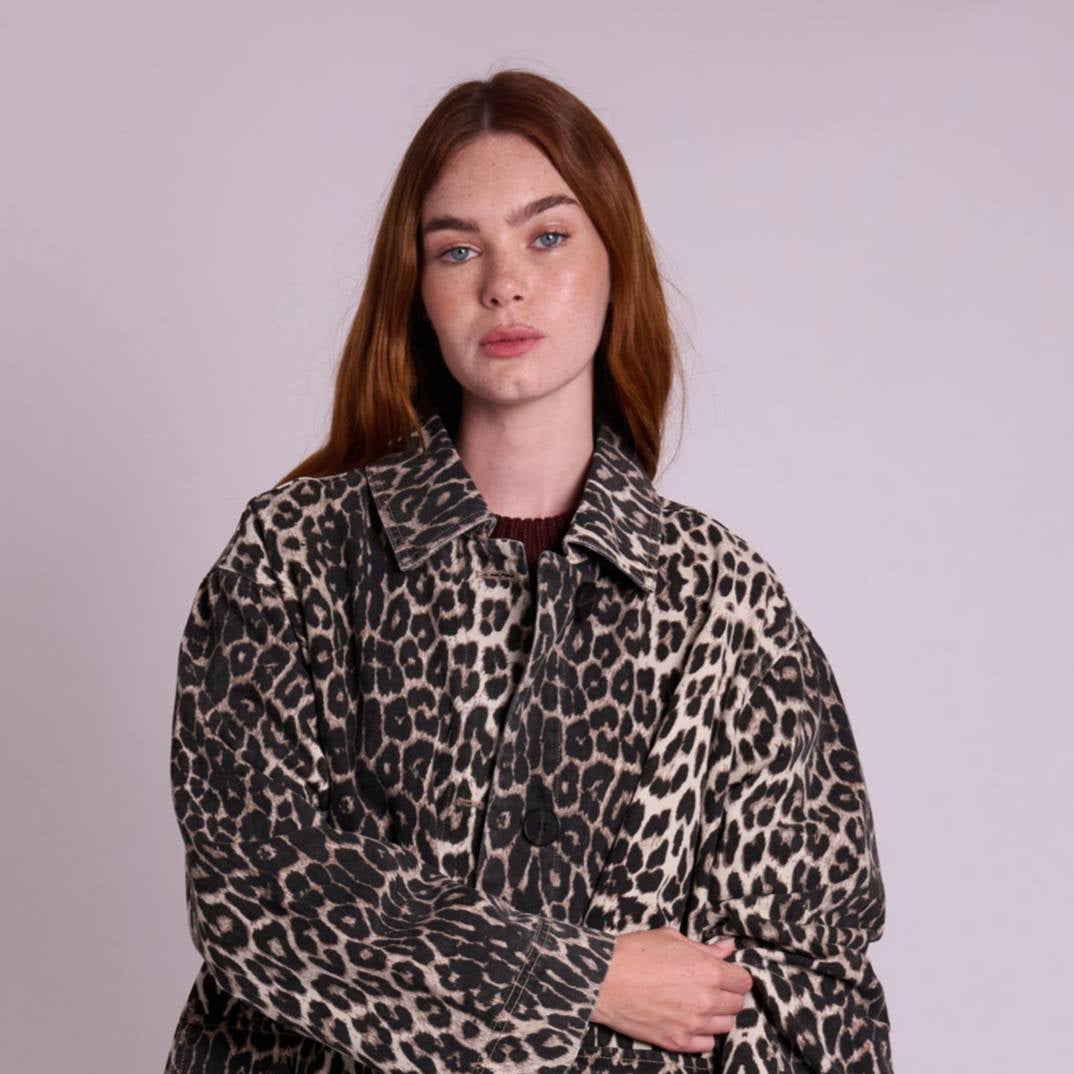 Sienna Leopard Denim Jacket