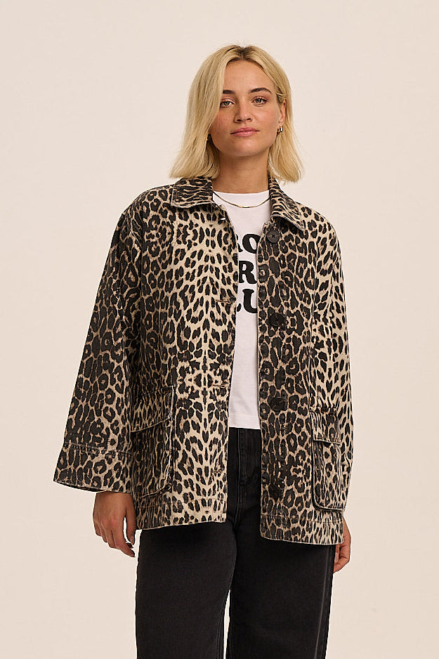 Sienna Jacket Leopard Denim