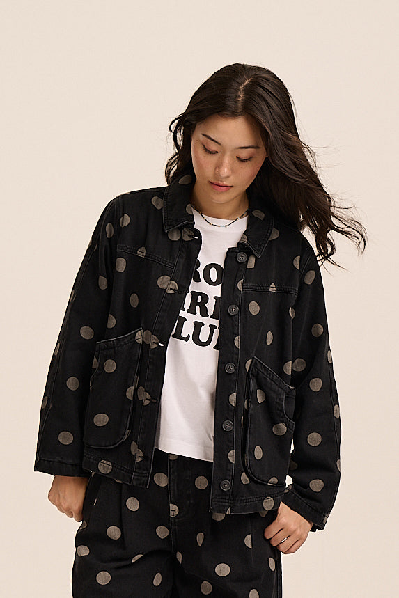 Stella Denim Dot Jacket - Washed Black