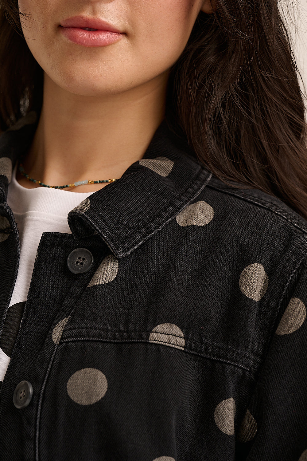 Stella Denim Dot Jacket - Washed Black