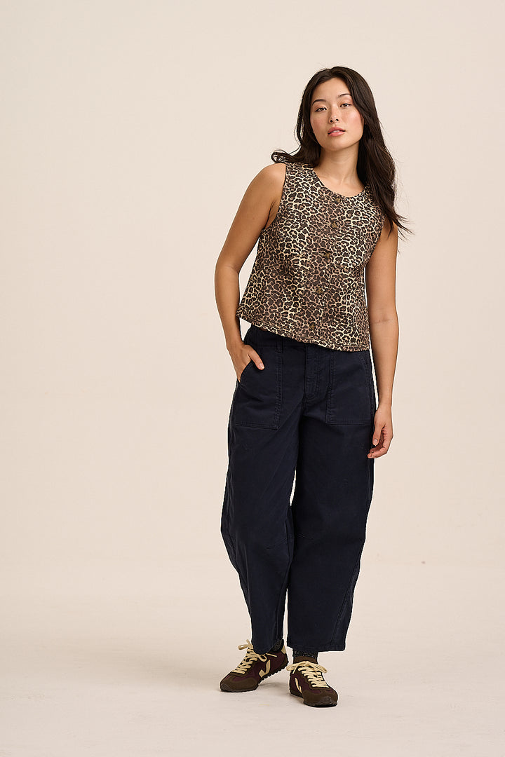 Stevie Cotton Cargo Trousers - Navy