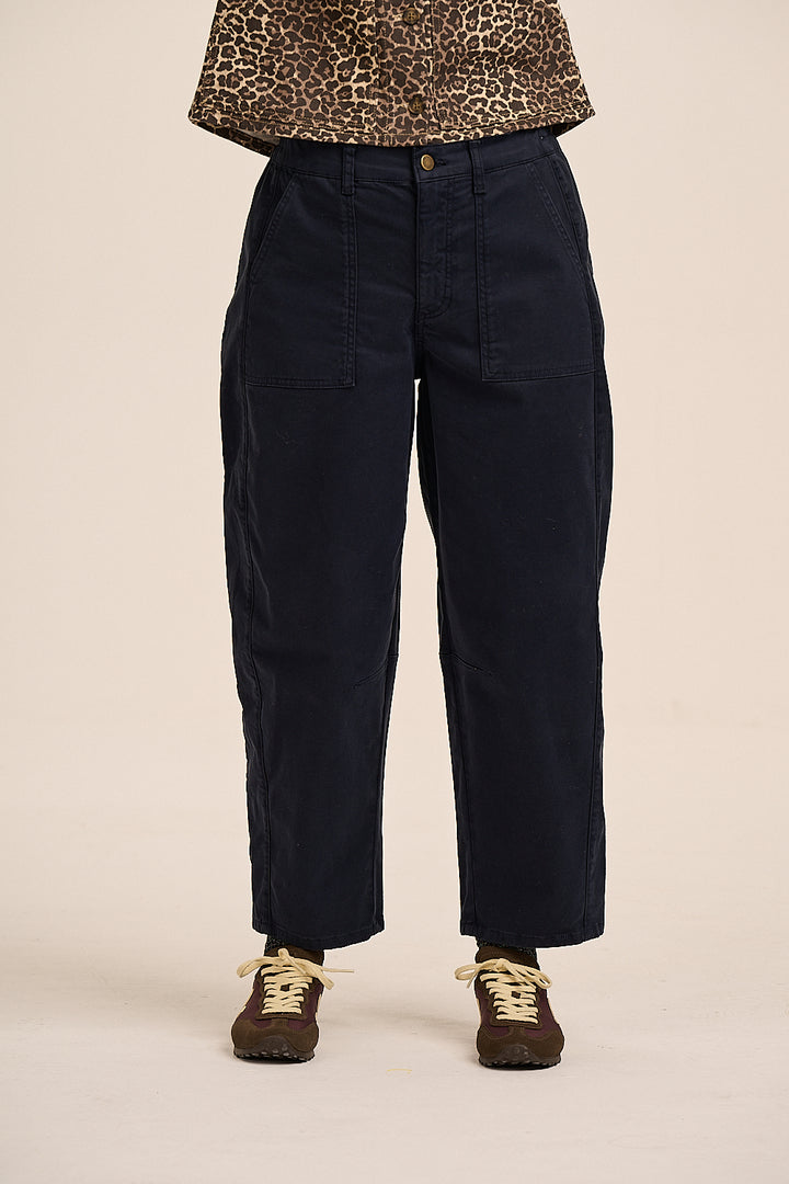 Stevie Cotton Cargo Trousers - Navy