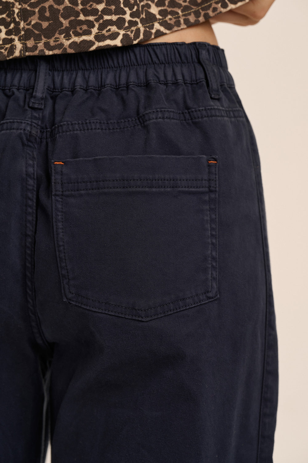 Stevie Cotton Cargo Trousers - Navy