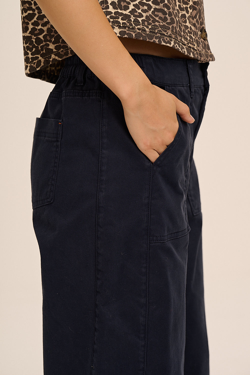 Stevie Cotton Cargo Trousers - Navy