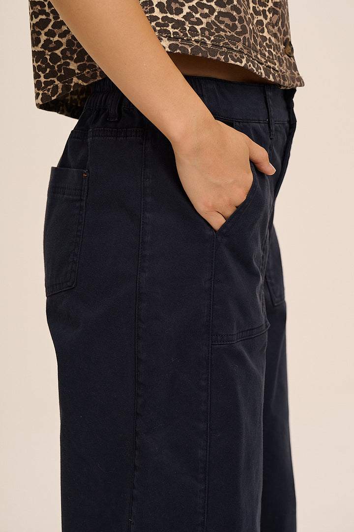 Stevie Cotton Cargo Trousers - Navy