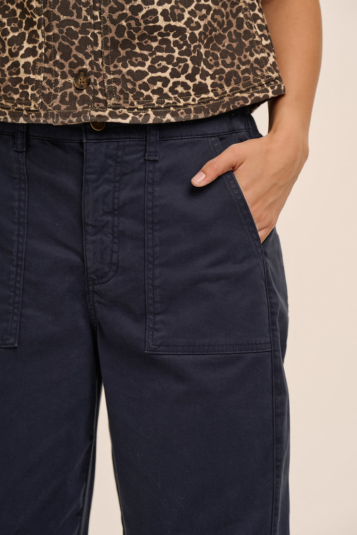 Stevie Cotton Cargo Trousers - Navy