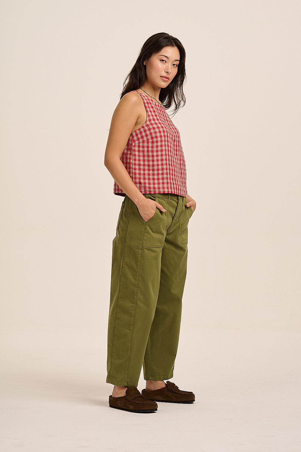 Stevie Cotton Cargo Trousers - Green