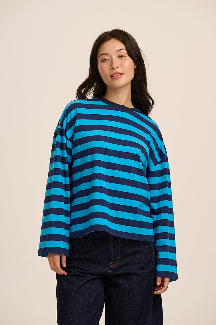 Roxy Long Sleeve Top - Blue stripe