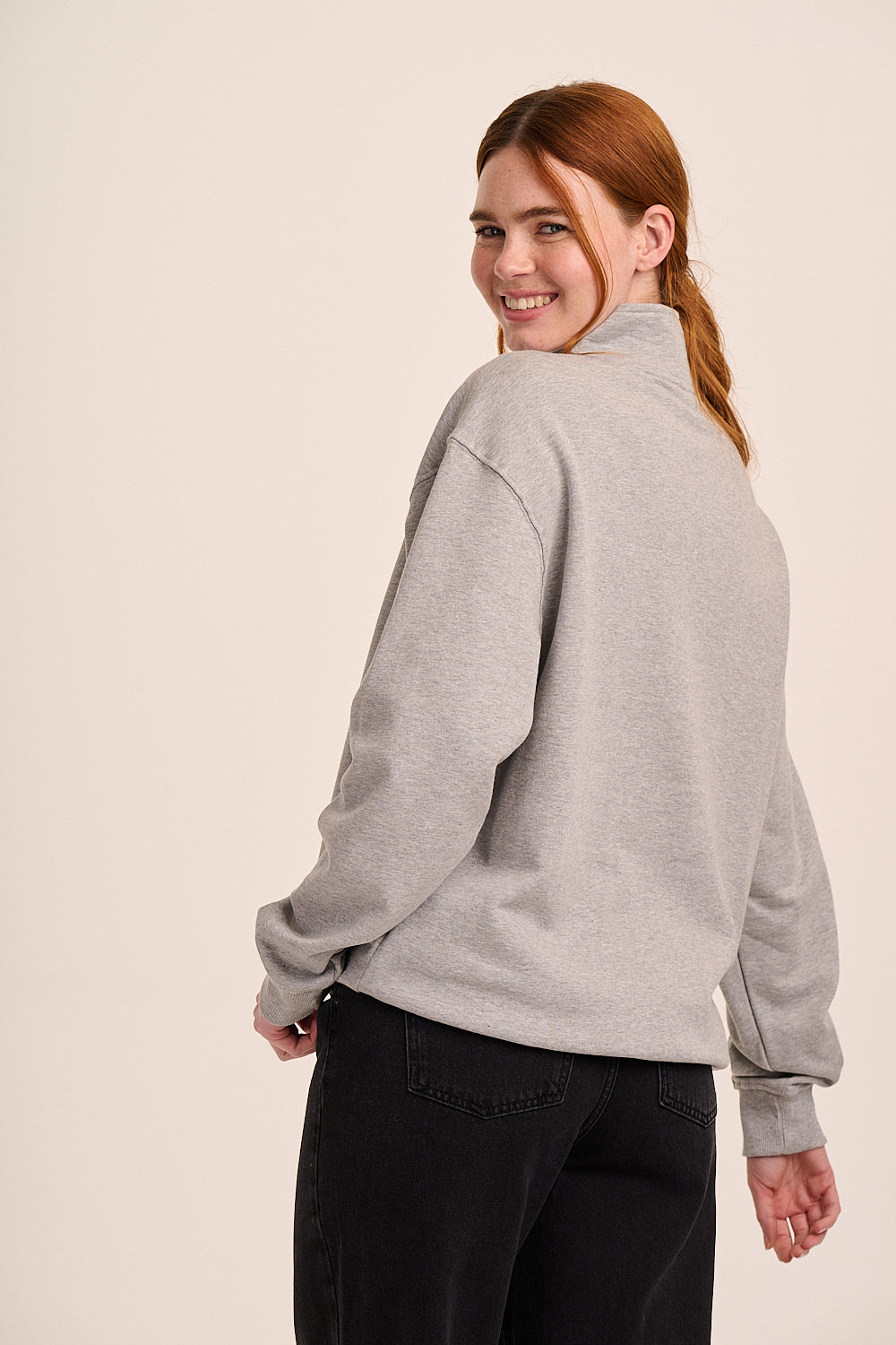 Strong Girls Club Quarter Zip - Grey
