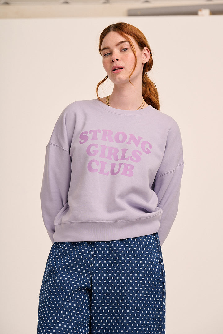 Strong Girls Club Boxy Sweatshirt - Lilac