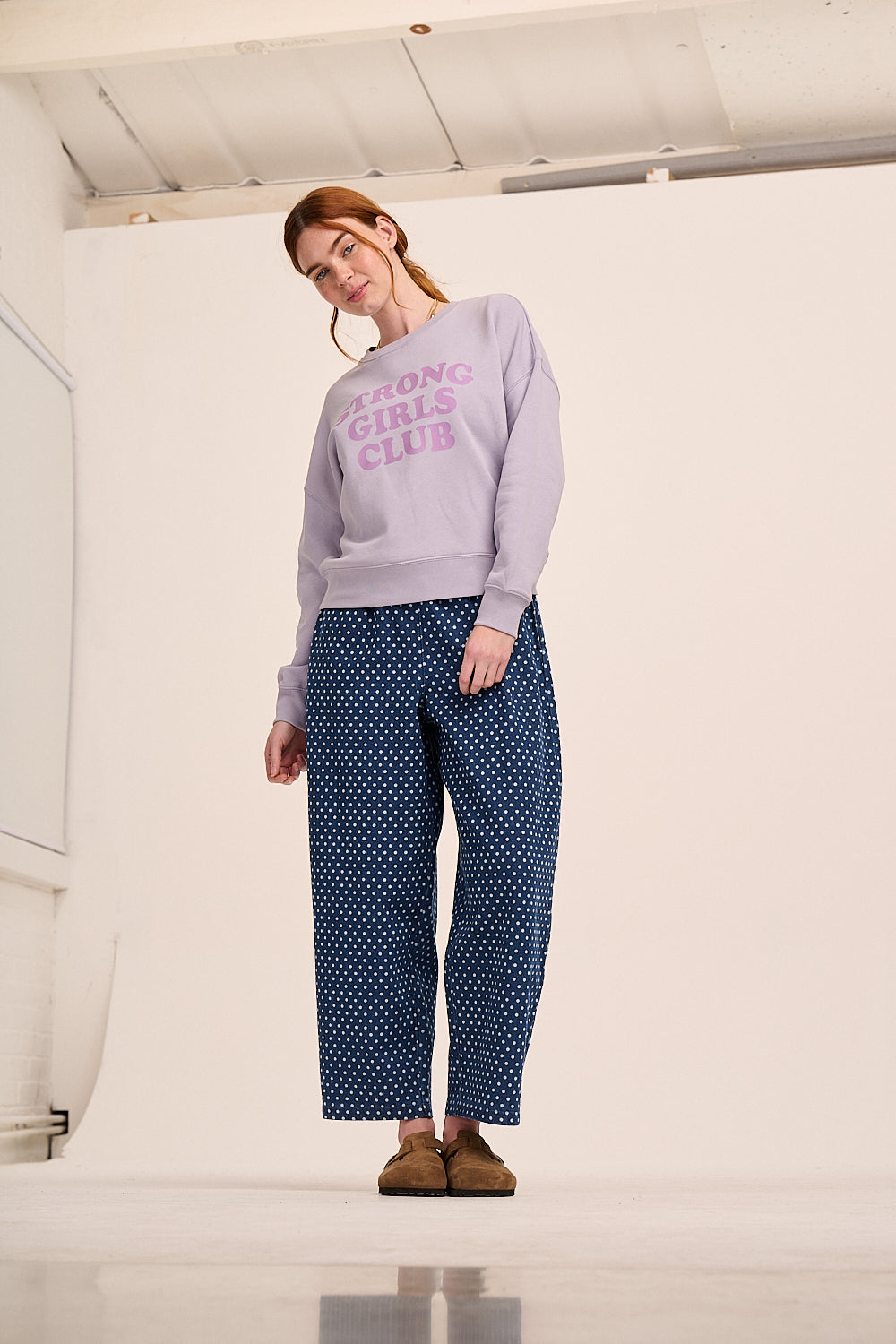 Strong Girls Club Boxy Sweatshirt - Lilac