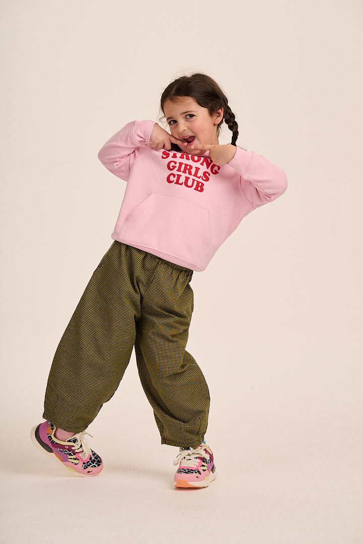 Strong Little Girls Club Hoodie - Pink