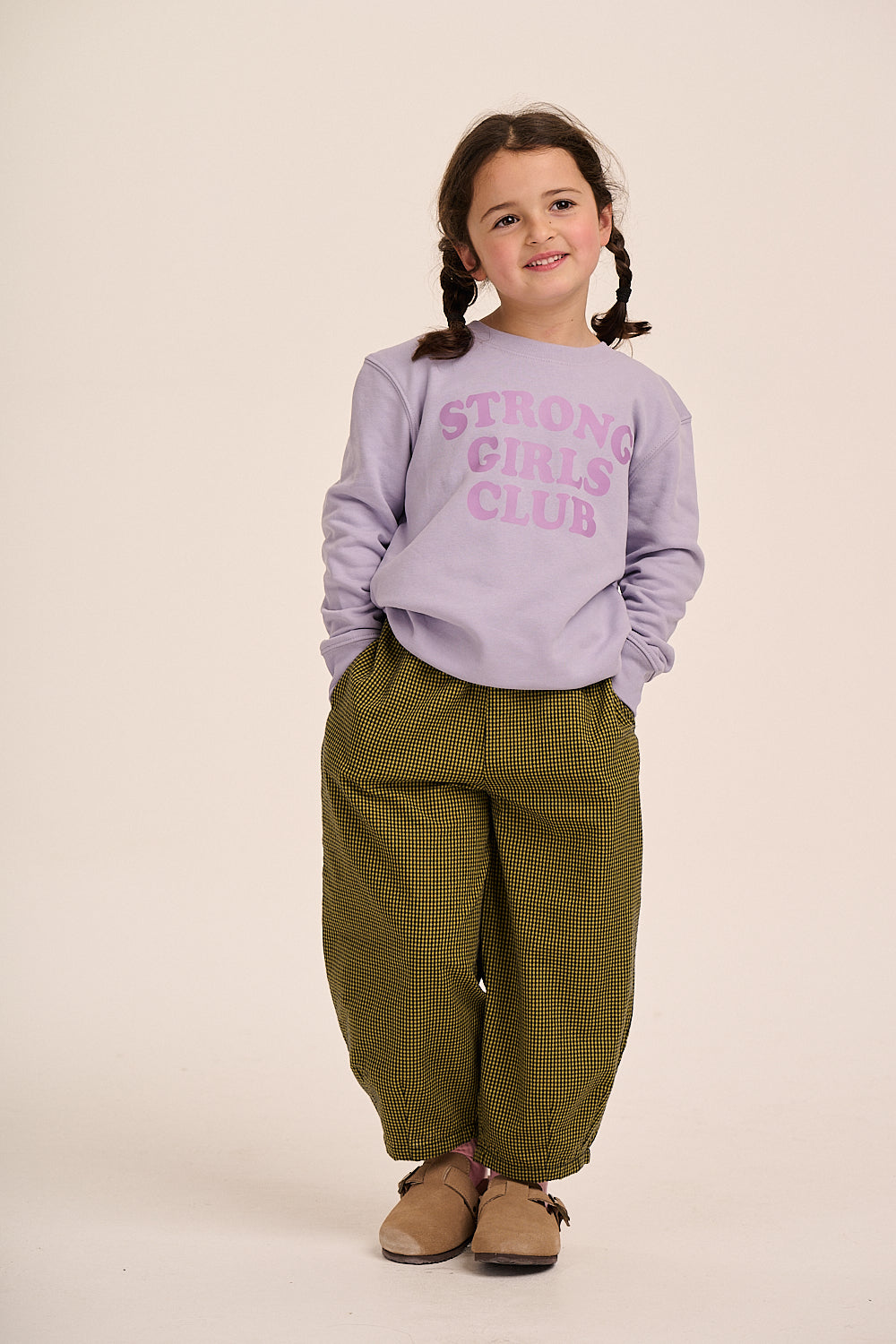 Strong Girls Club Kids Sweatshirt - Lilac