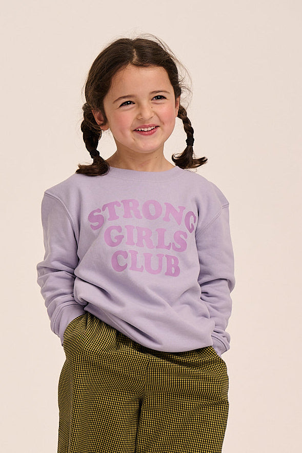Strong Girls Club Kids Sweatshirt - Lilac
