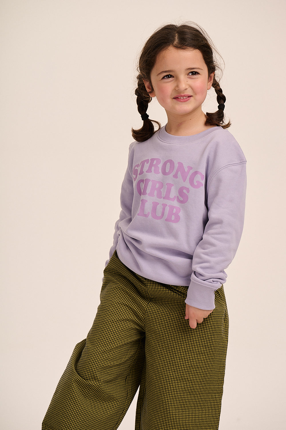 Strong Girls Club Kids Sweatshirt - Lilac
