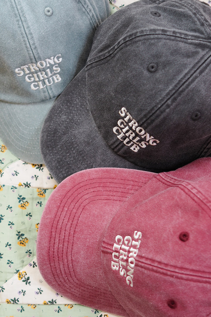 Strong Girls Club Vintage Charcoal Wash Cap