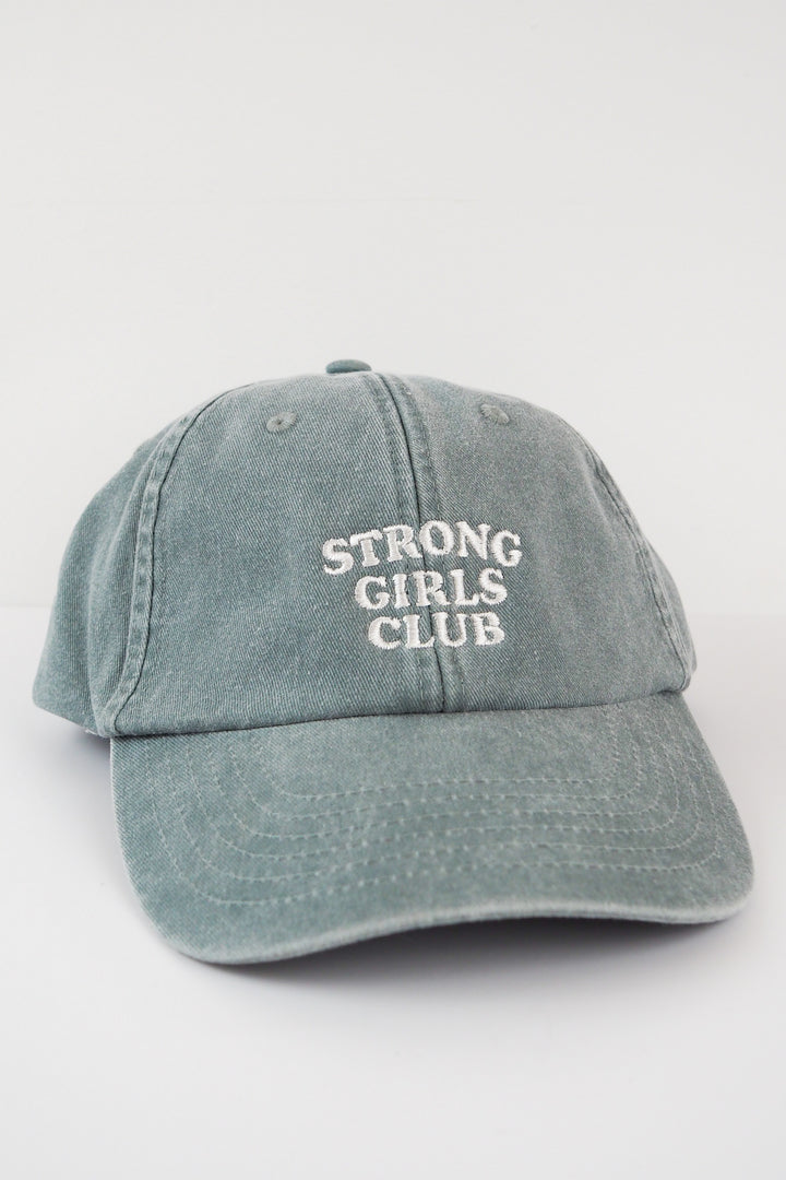 Strong Girls Club Vintage Sage Wash Cap
