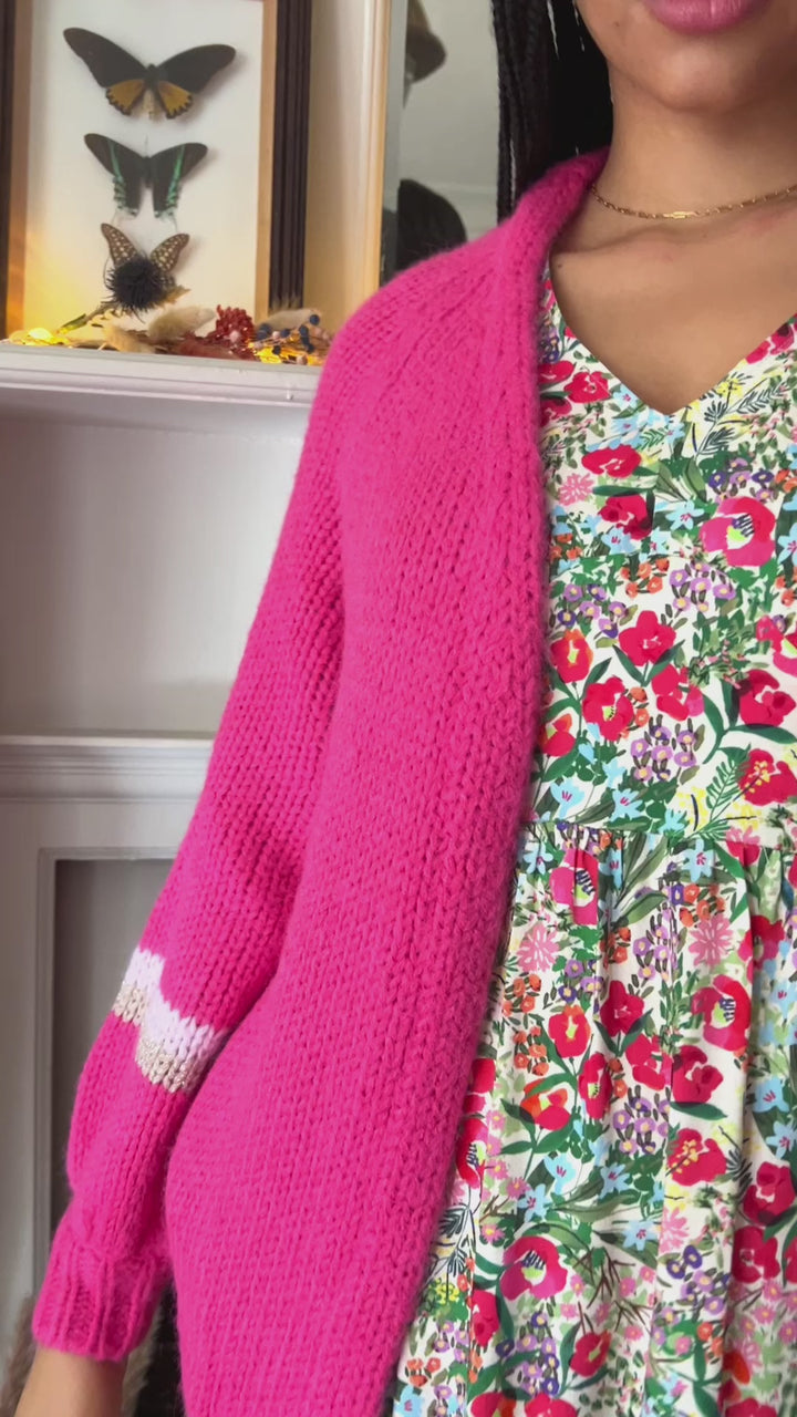 Raspberry Bon Bon Cardigan