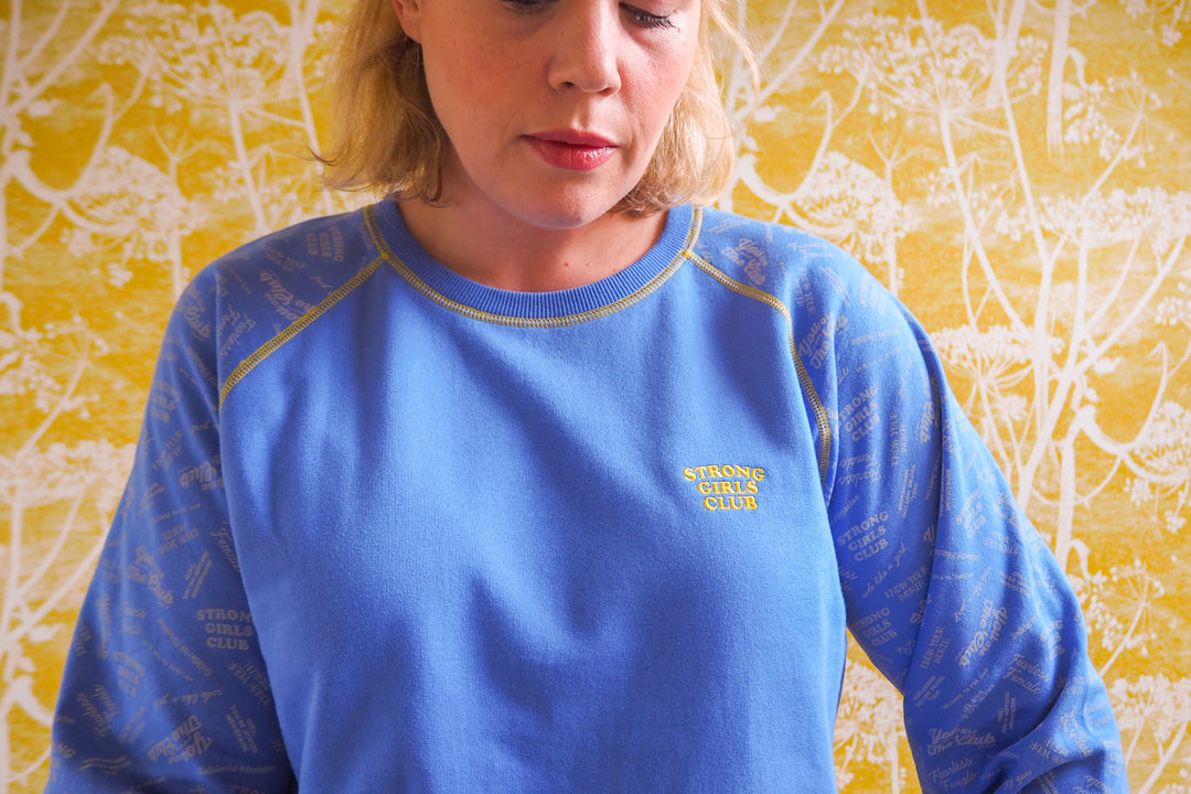 All The Slogans Sweatshirt - Blue