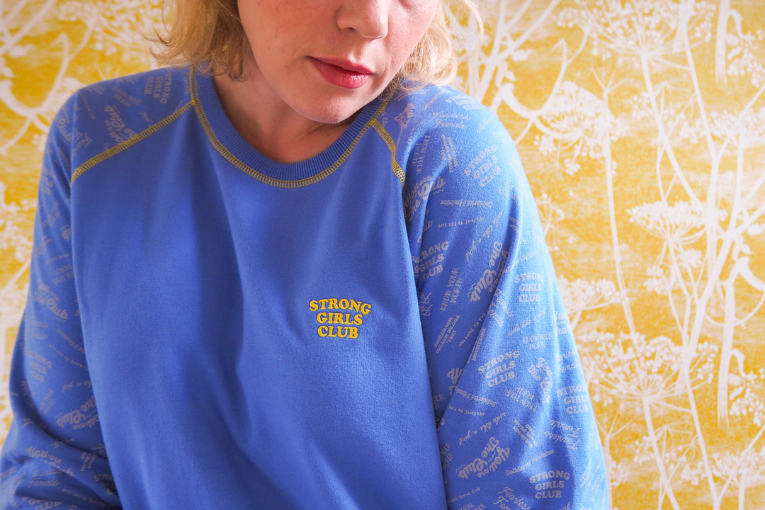 All The Slogans Sweatshirt - Blue