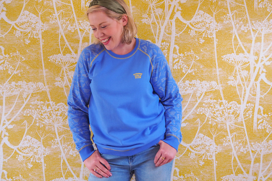 All The Slogans Sweatshirt - Blue