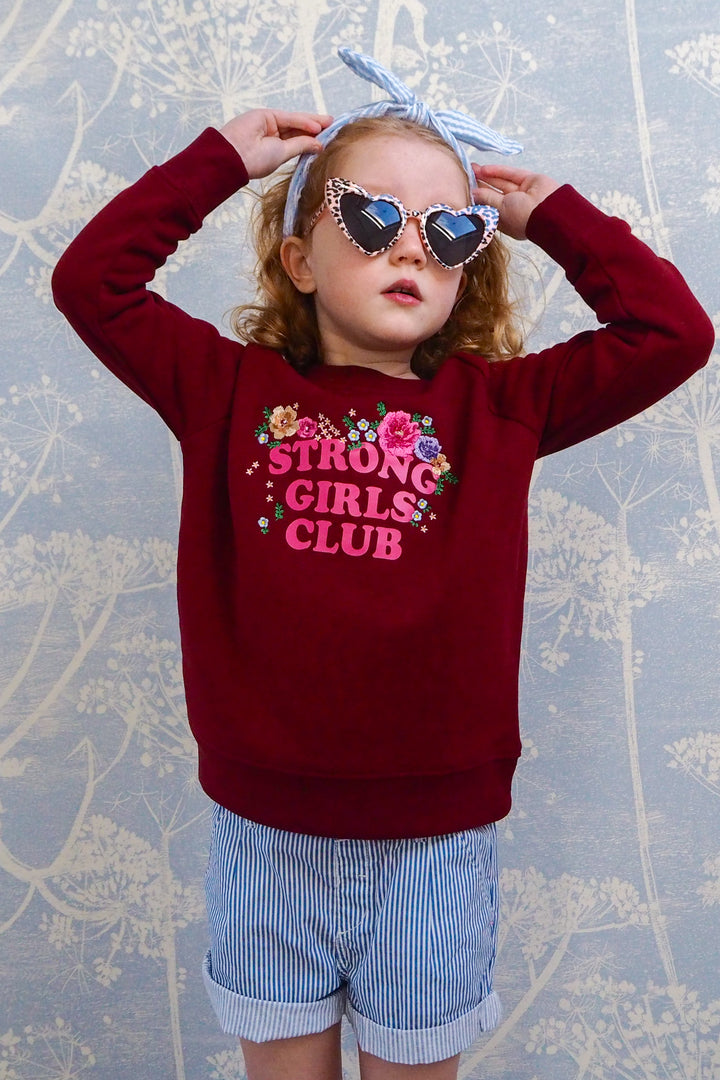 Little Floral Strong Girls Club Sweatshirt