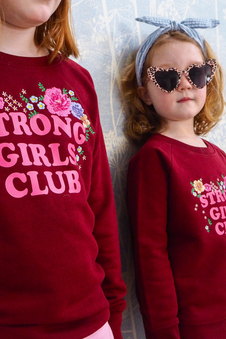 Little Floral Strong Girls Club Sweatshirt
