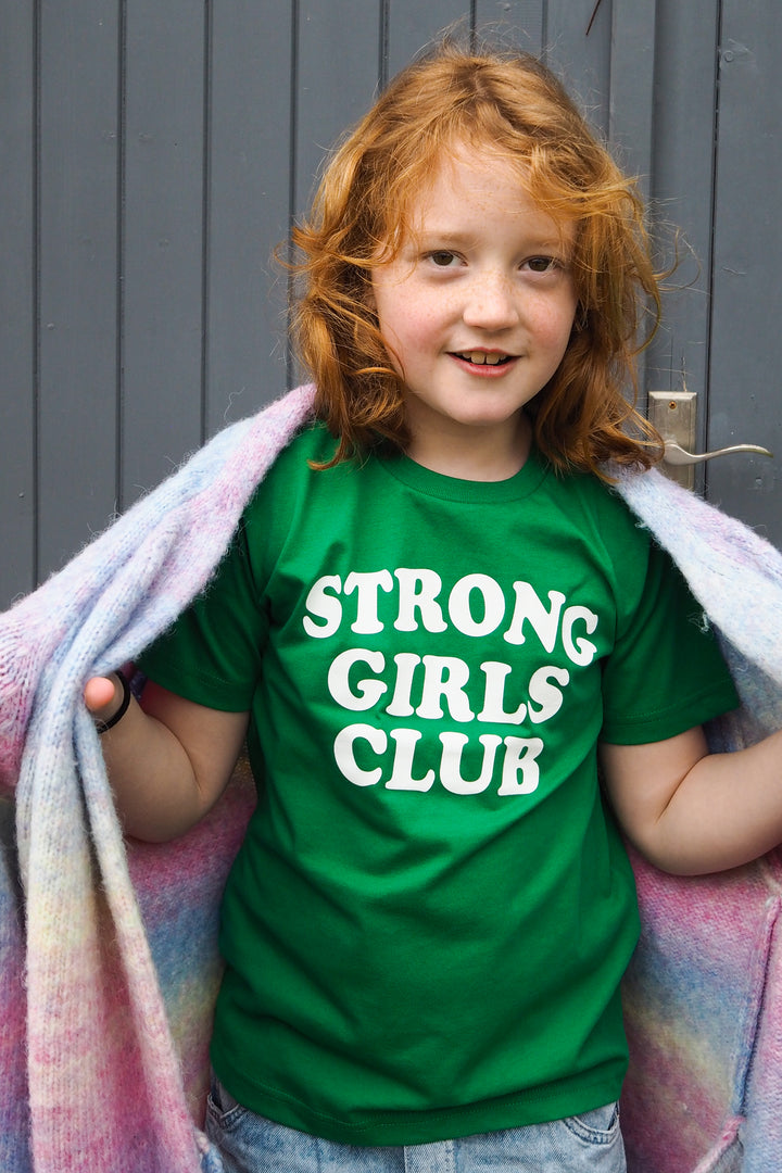 Strong Little Girls Club Varsity Green TShirt