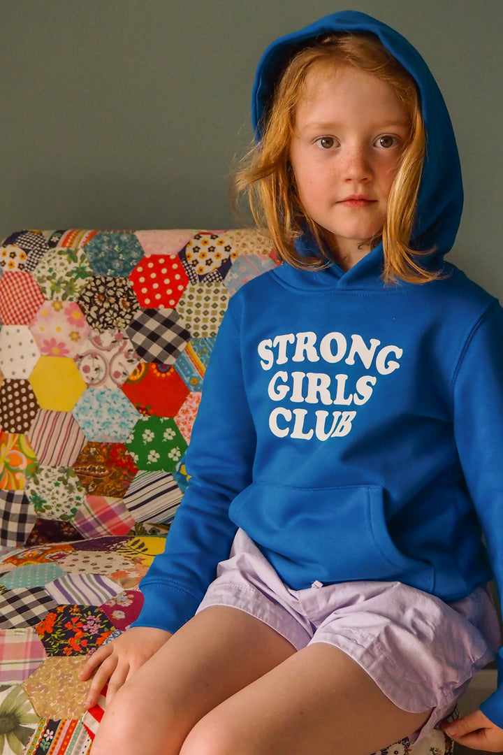 Strong Little Girls Club Blue Hoodie