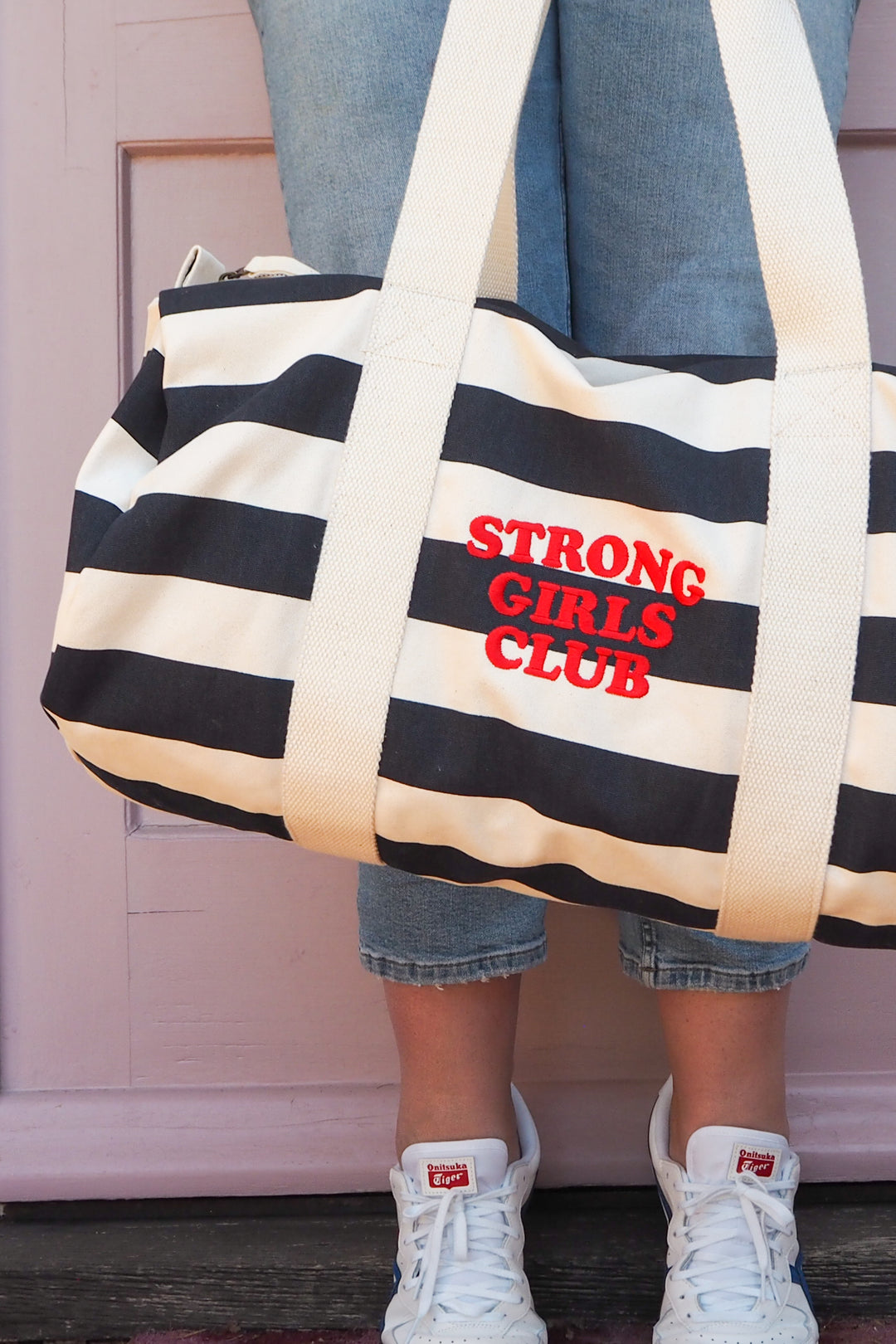 Stripe Strong Girls Club Gym Weekend Bag
